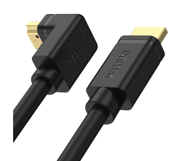 UNITEK Kabel kątowy 90° HDMI 2.0 - HDMI 4K/60Hz 2m Y-C1001 - 662687 - zdjęcie 2